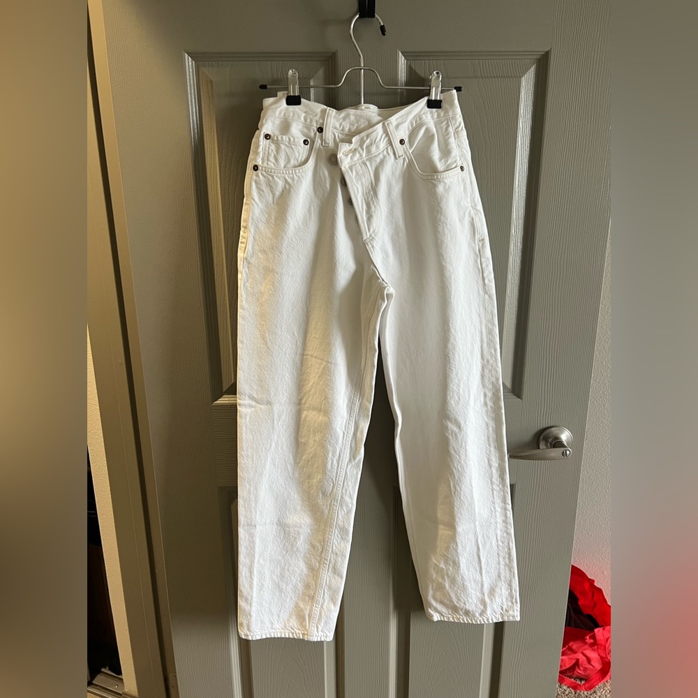 Agolde crisscross closure, relaxed fit, straight leg
